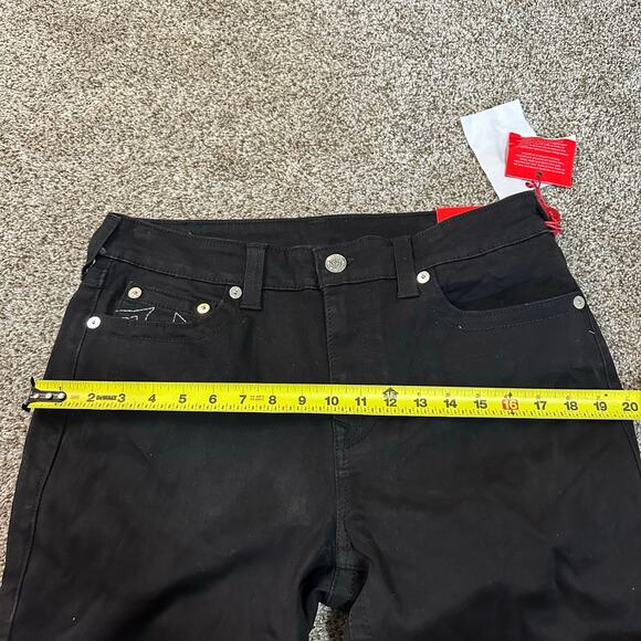 TRUE RELIGION Women's Jennie Mid Rise Curvy Skinny Pants Size 33 In Black - Picture 10 of 13